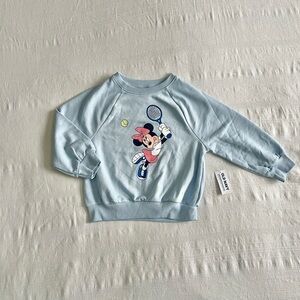 Disney Light Blue Minnie Mouse Tennis Sweatshirt